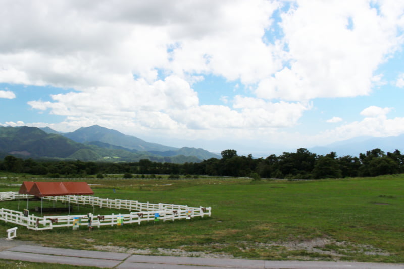 清泉寮付近の牧草地