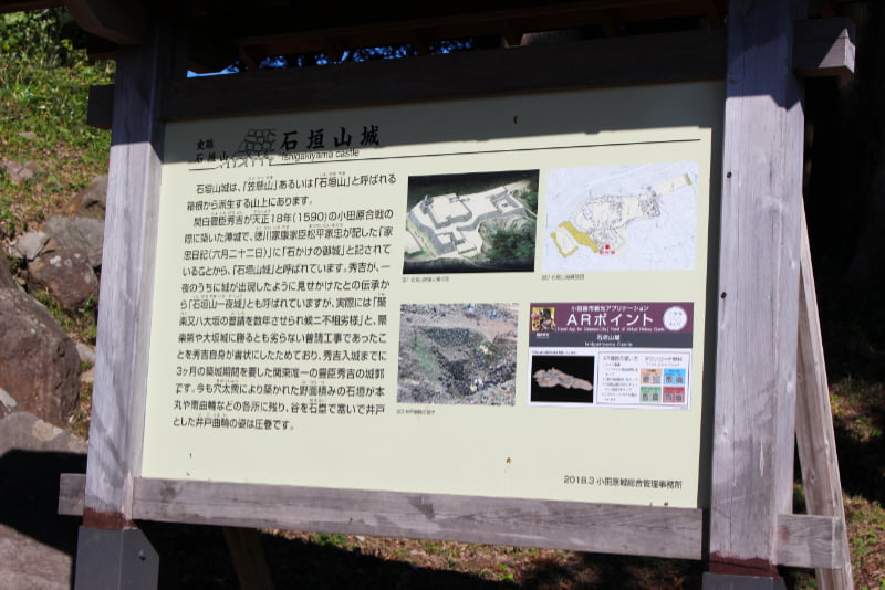 石垣山城案内板