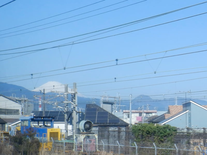 藤沢駅あたりから富士山が見えます