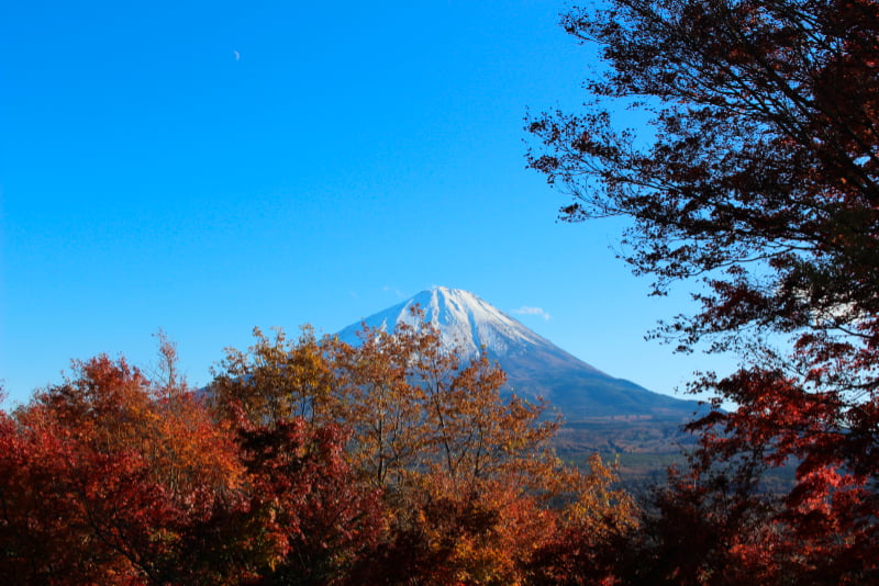 紅葉台展望レストハウスの前から富士山