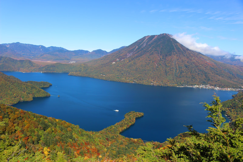 半月山展望台からの眺望