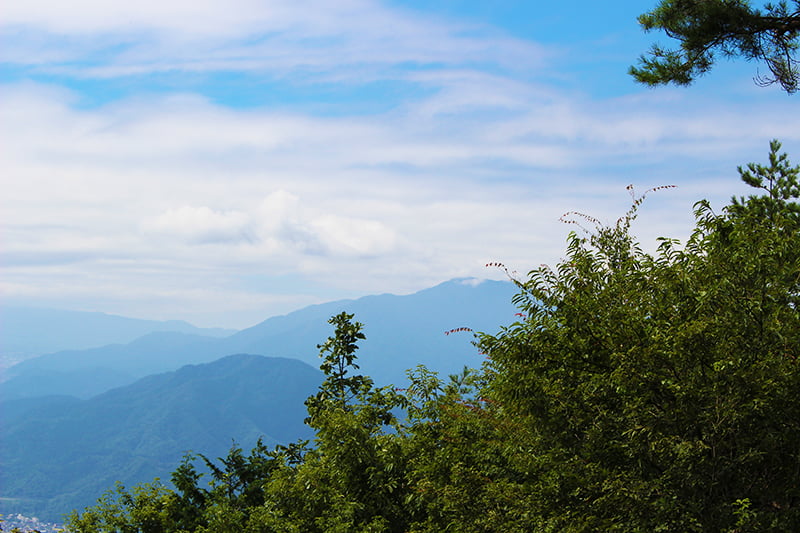 百蔵山山頂からの景色