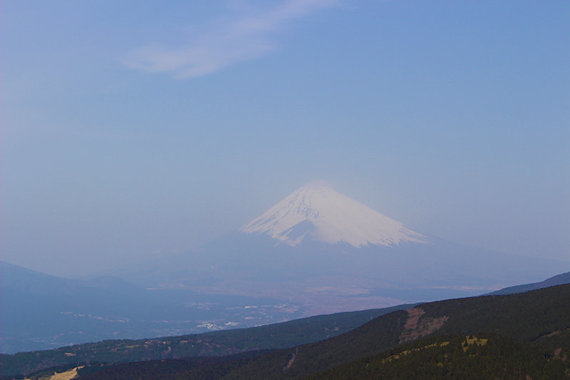 十国峠頂上から見た富士山